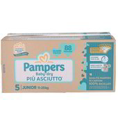 PANNOLINI BABY DRY JUNIOR N5 PAMPERS 88 Pezzi In Dettaglio Gros Spesa