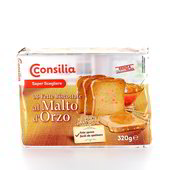 FETTE BISCOTTATE AL MALTO D'ORZO CONSILIA 320 g in dettaglio