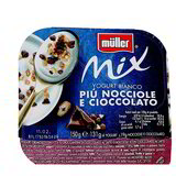 müller Mix Yogurt Bianco più Nocciole con Cioccolato e Caramello 150 g