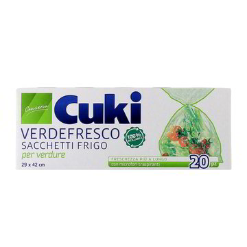 Cuki Sacchetti Frigo per Verdure - 29x42cm